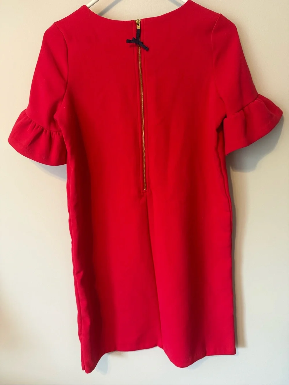 Vineyard Vines Red Ruffle Sleeve Shift Dress